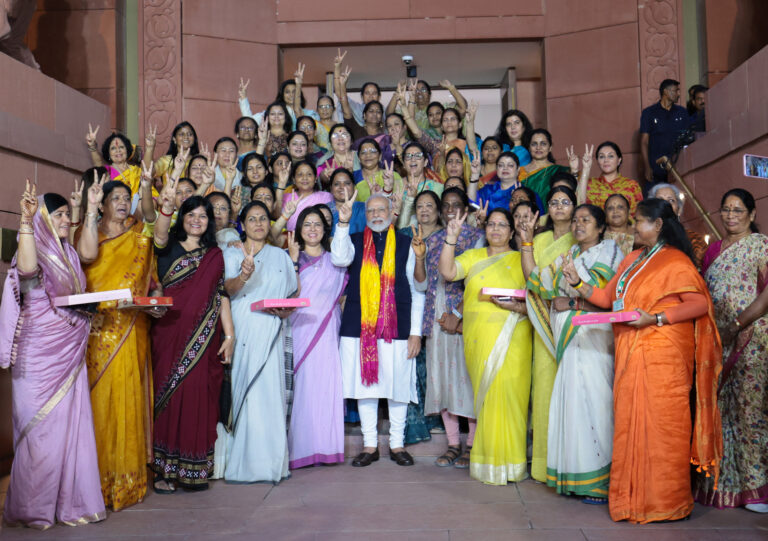 Women MPs meet PM after passage of the Nari Shakti Vandan Adhiniyam